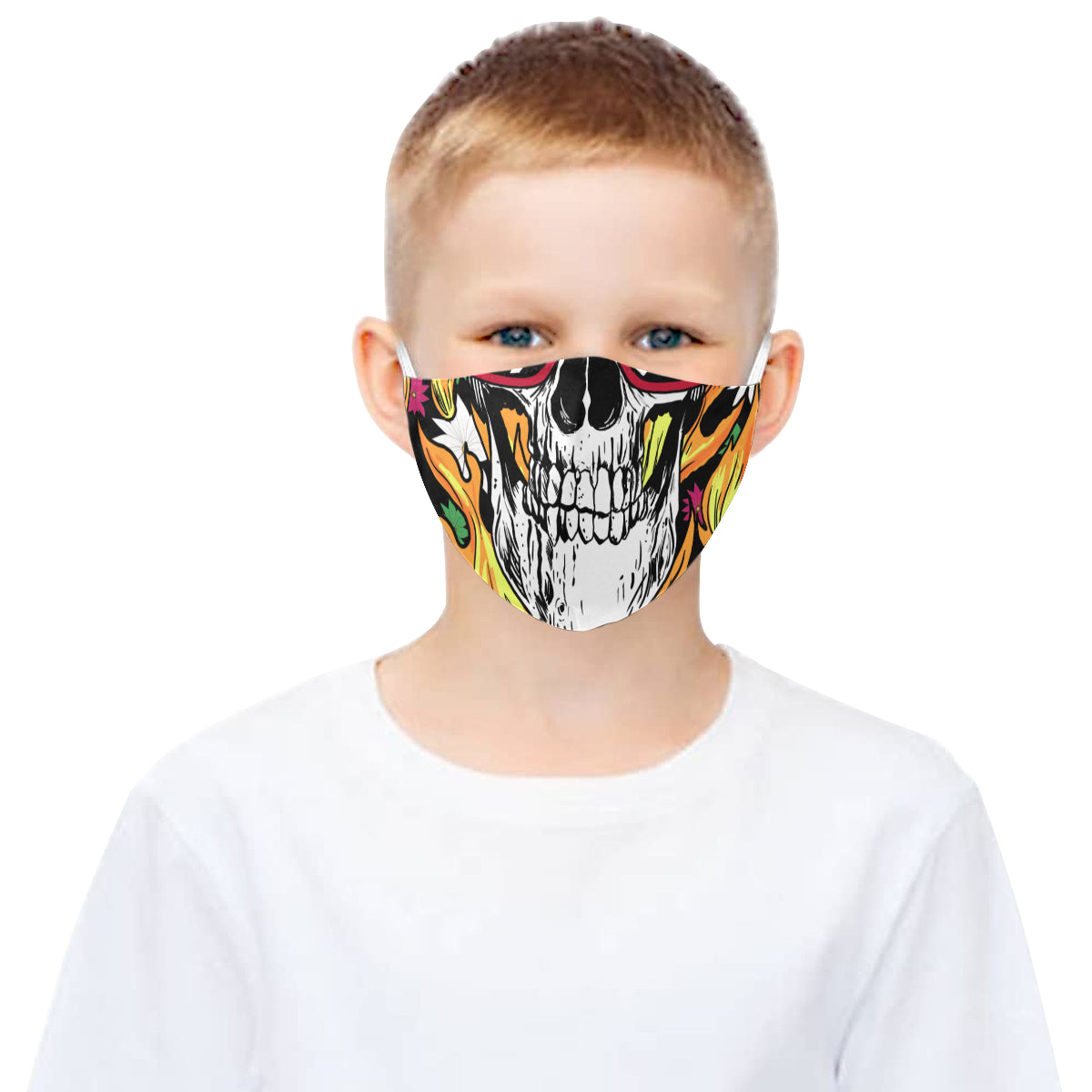 Skeletor FM 5 Cotton Fabric Face Mask with Filter Slot & Adjustable Strap (Pack of 5) - Non-medical use