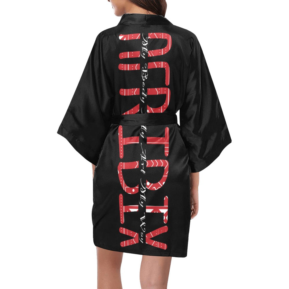 AfriBix Classic Black Kimono Robe