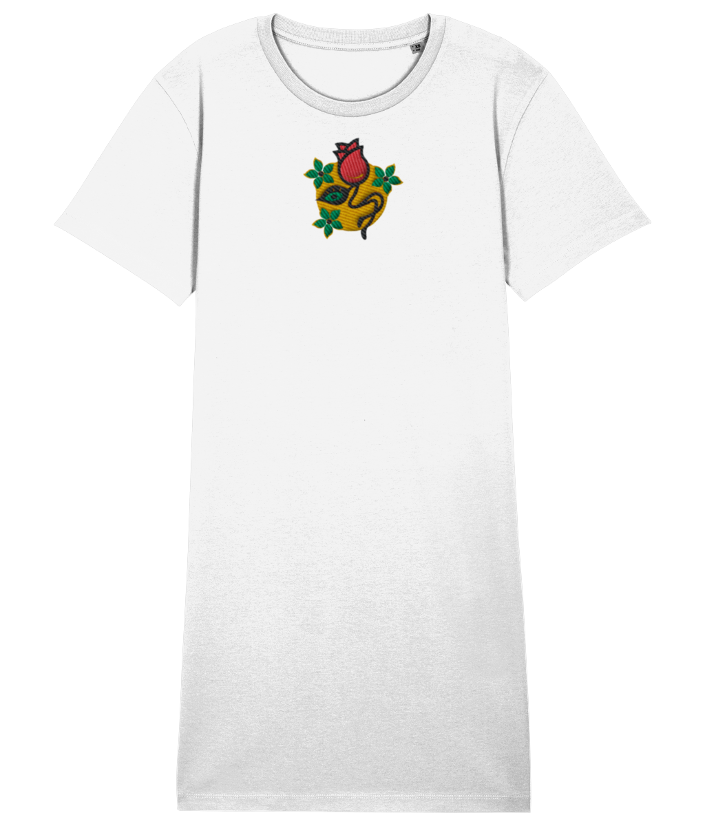 Soul full of sunshine embroidered Tshirt Dress