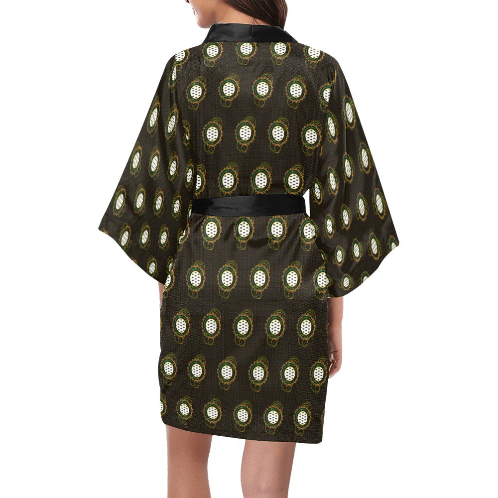 Ankara Adaeze Black Kimono Robe