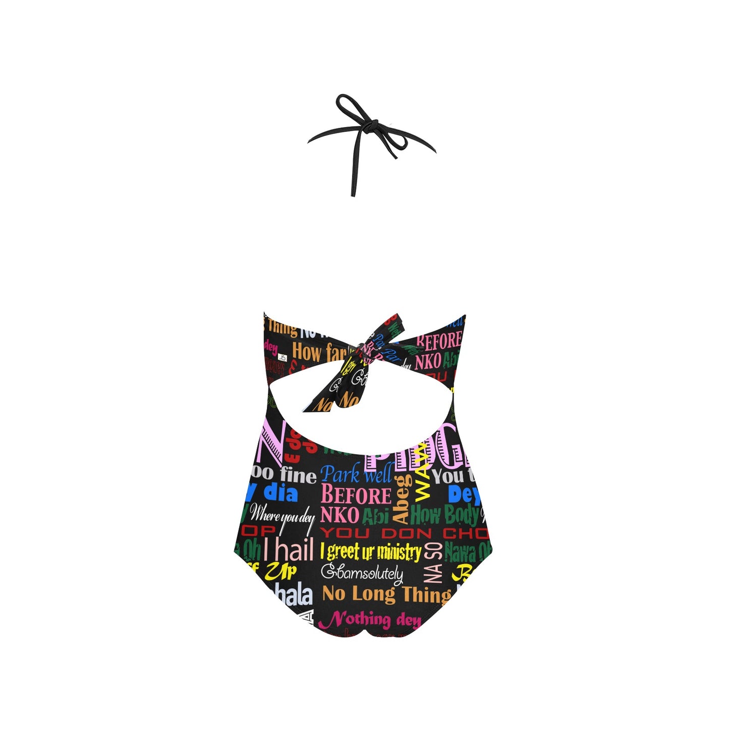 AfriBix Pidgin Print Lace Embossed Swimsuit