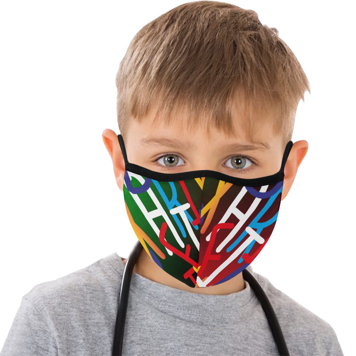 AfriBix Collage Cotton Fabric Face Mask with filter slot (30 filters Included) - Non-medical use