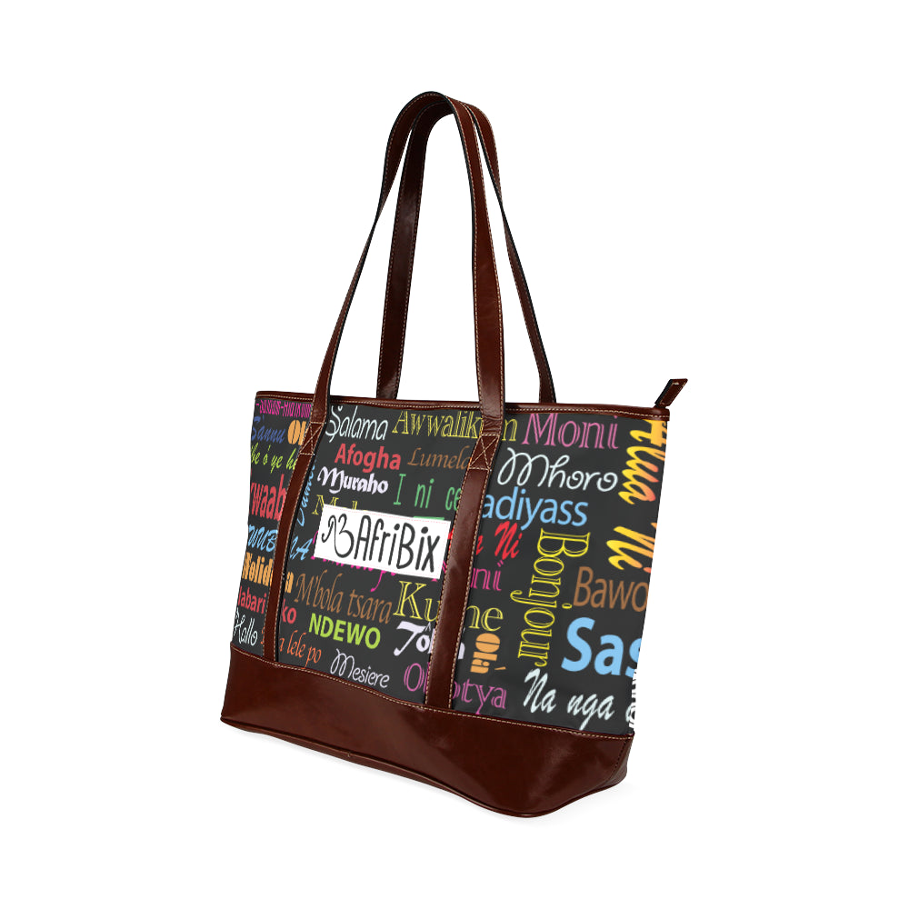 AfriBix Hello & Pidgin Print Tote Bag