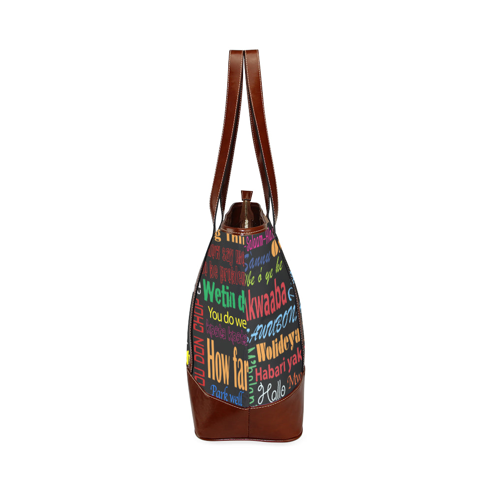 AfriBix Hello & Pidgin Print Tote Bag