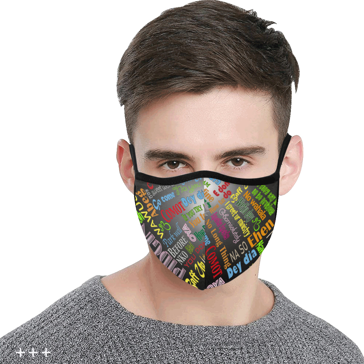 AfriBix Pidgin Print Cotton Fabric Face Mask with filter slot (30 Filters Included) - Non-medical use