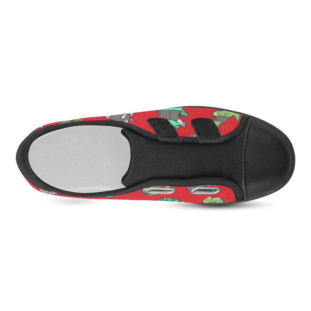 Dinos at Work Sneakers Velcro Canvas Kid's Shoes