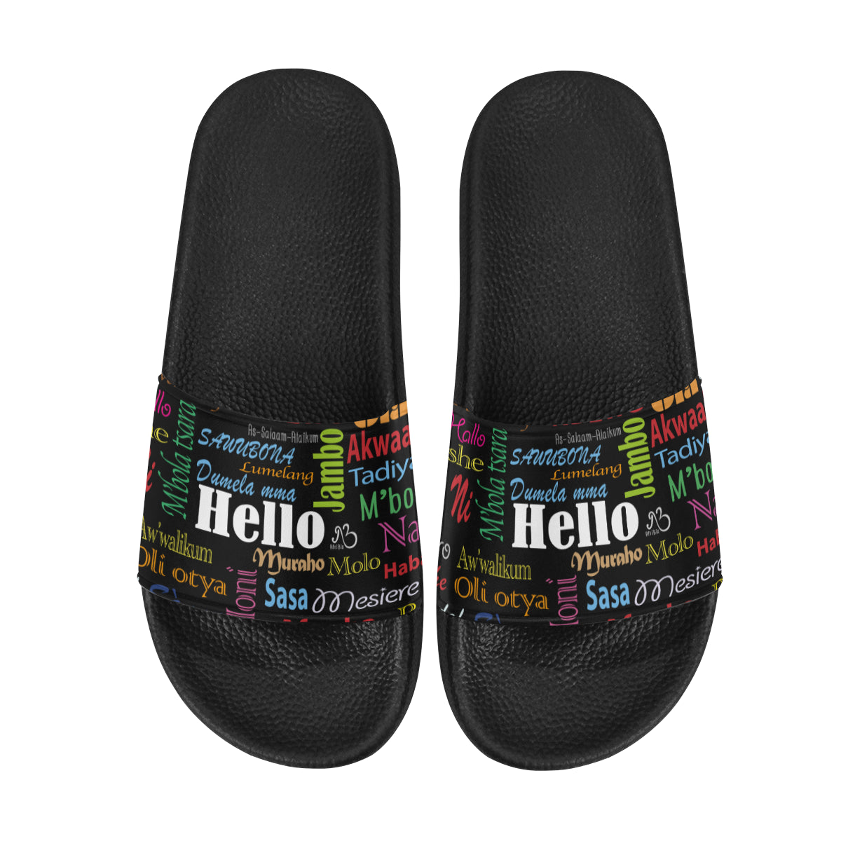 AfriBix Hello Print Unisex Slides