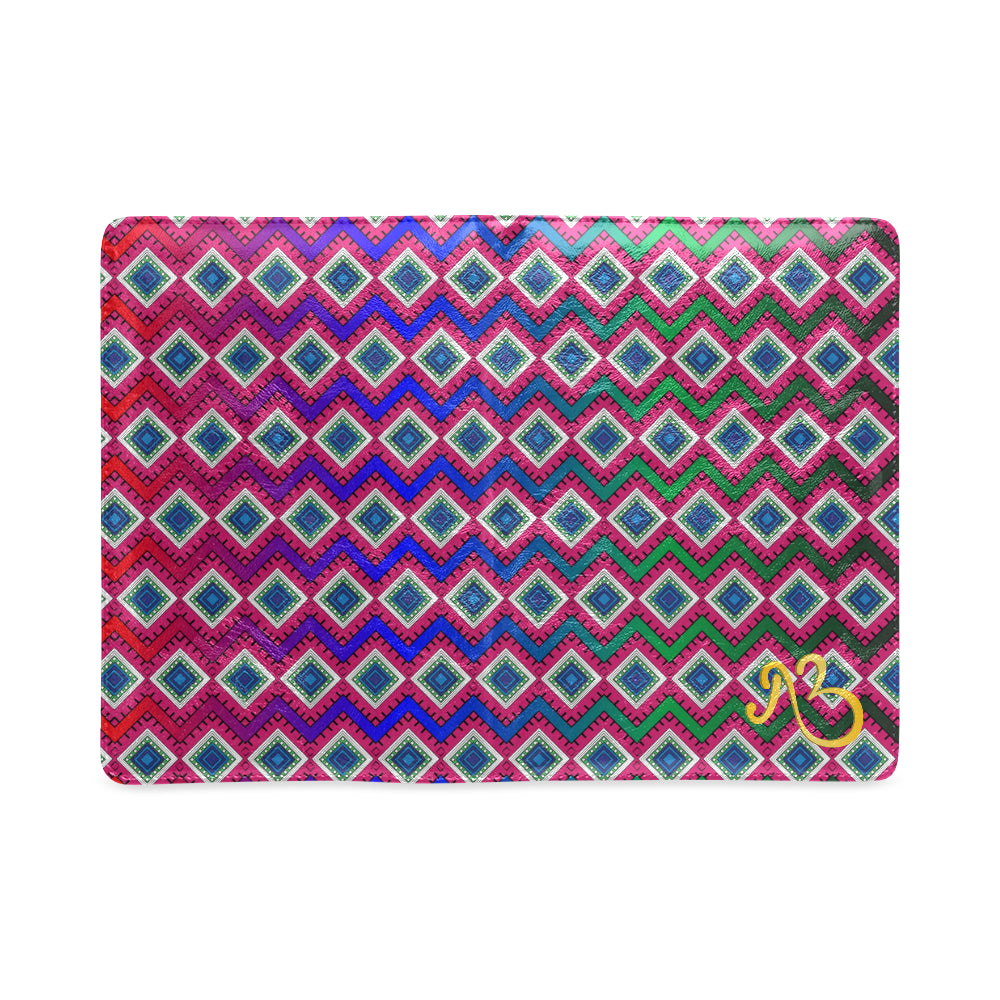 AfriBix Quadrangle Print A5 Leatherette Notebook