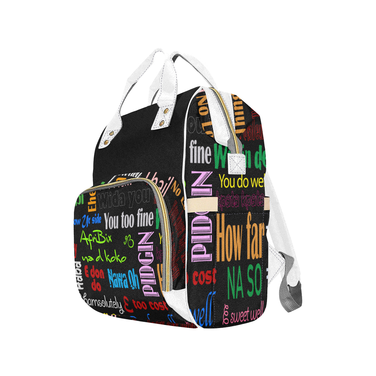 AfriBix Pidgin Print Multi-Function Backpack