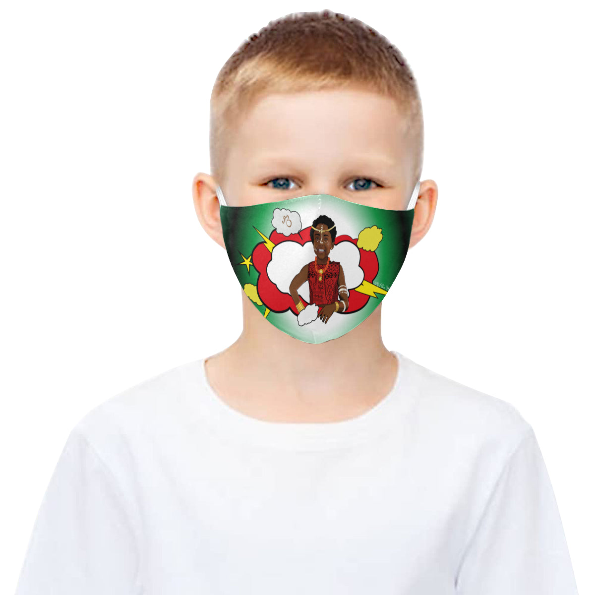 AfriBix Warrior Princess Cotton Fabric Face Mask with Filter Slot & Adjustable Strap (Pack of 5) - Non-medical use