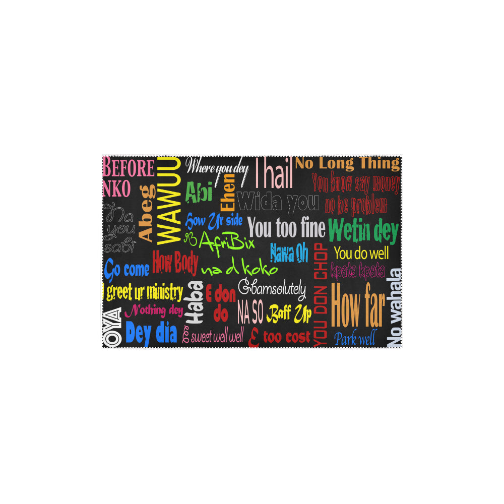 AfriBix Pidgin Print Accent Area Rug