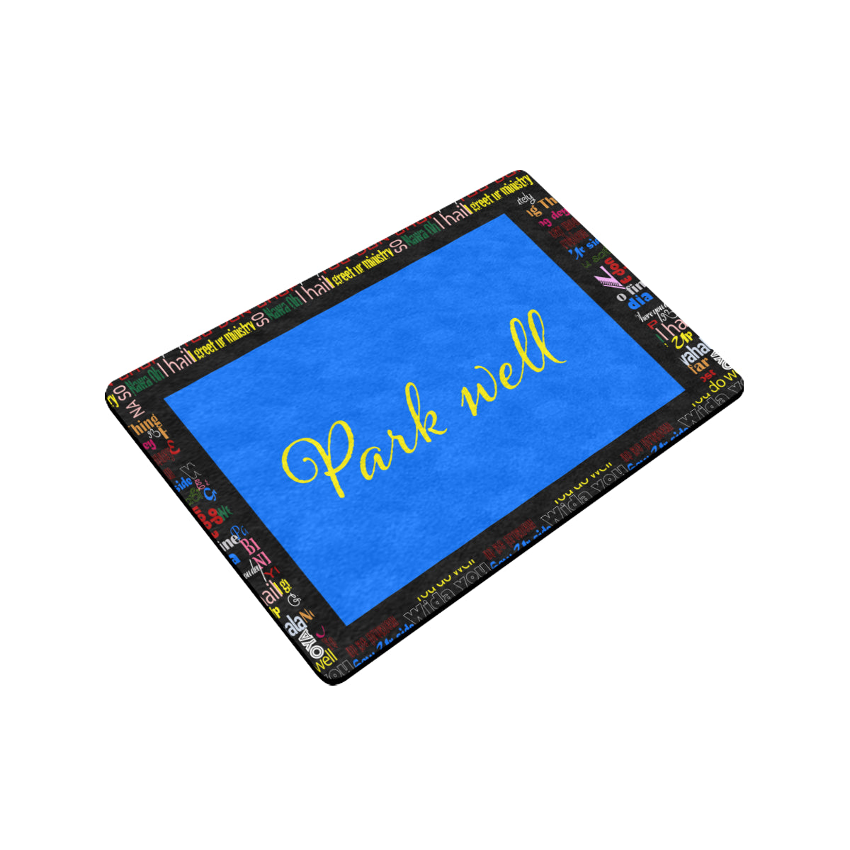 Park Well' AfriBix Pidgin Print Doormat