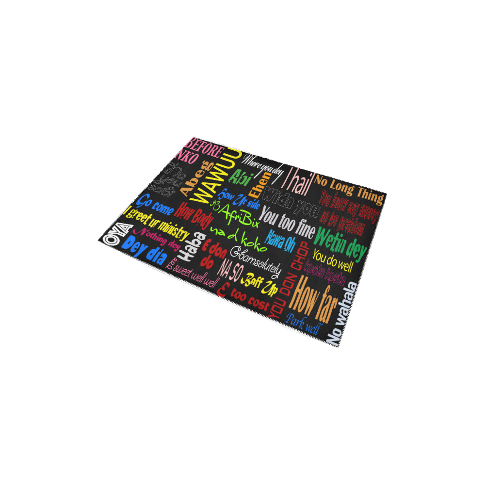 AfriBix Pidgin Print Accent Area Rug