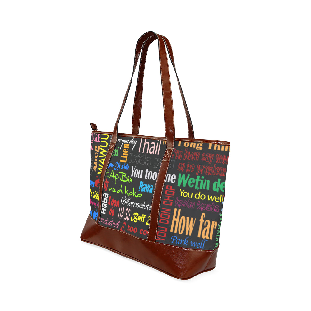 AfriBix Hello & Pidgin Print Tote Bag