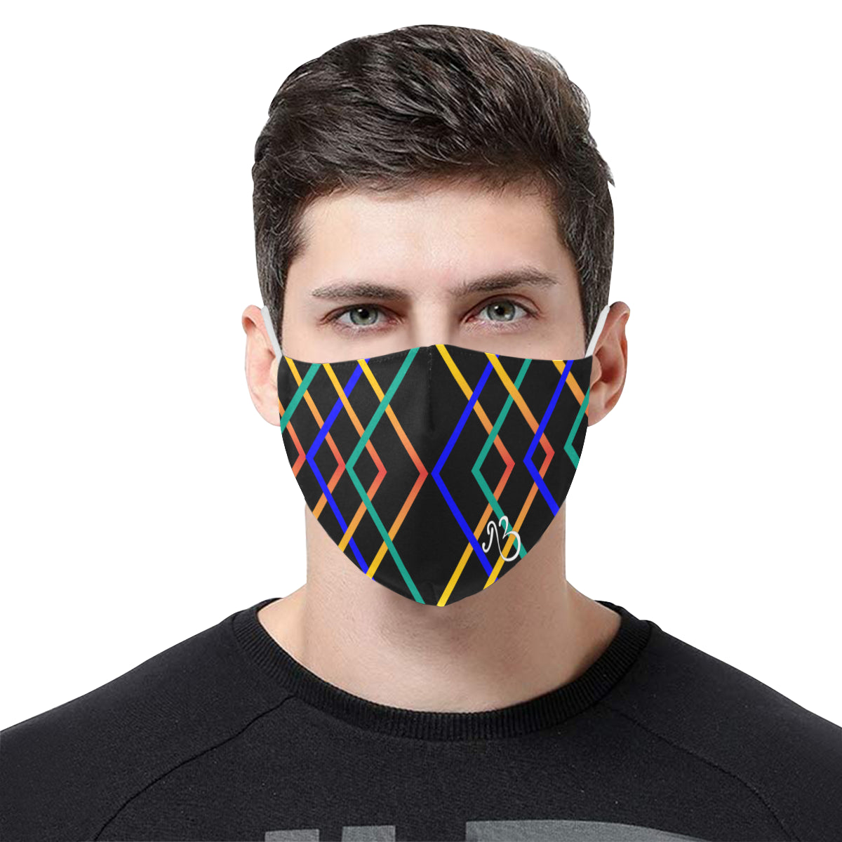 Constellation Print Cotton Fabric Face Mask with Filter Slot & Adjustable Strap (Pack of 5) - Non-medical use