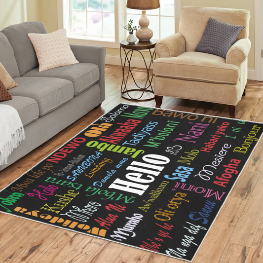 AfriBix Hello Print Area Rugs