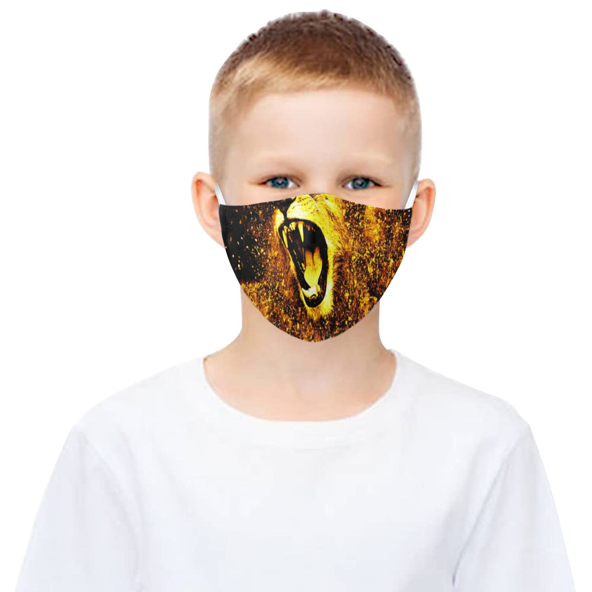 King of the Jungle Cotton Fabric Face Mask with Filter Slot & Adjustable Strap (Pack of 5) - Non-medical use