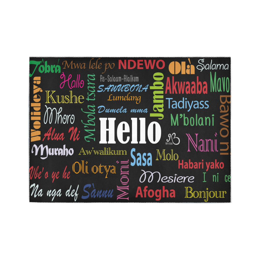 AfriBix Hello Print Area Rugs