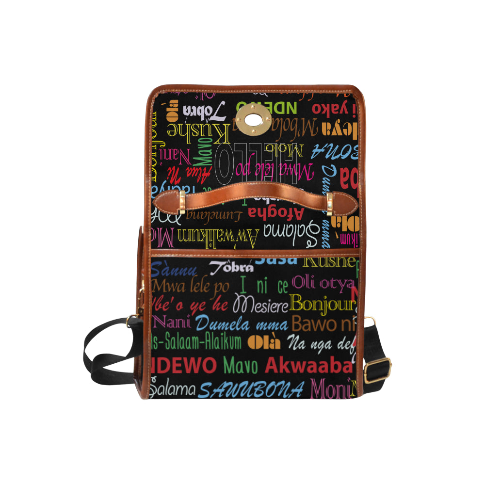AfriBix Hello Print Satchel