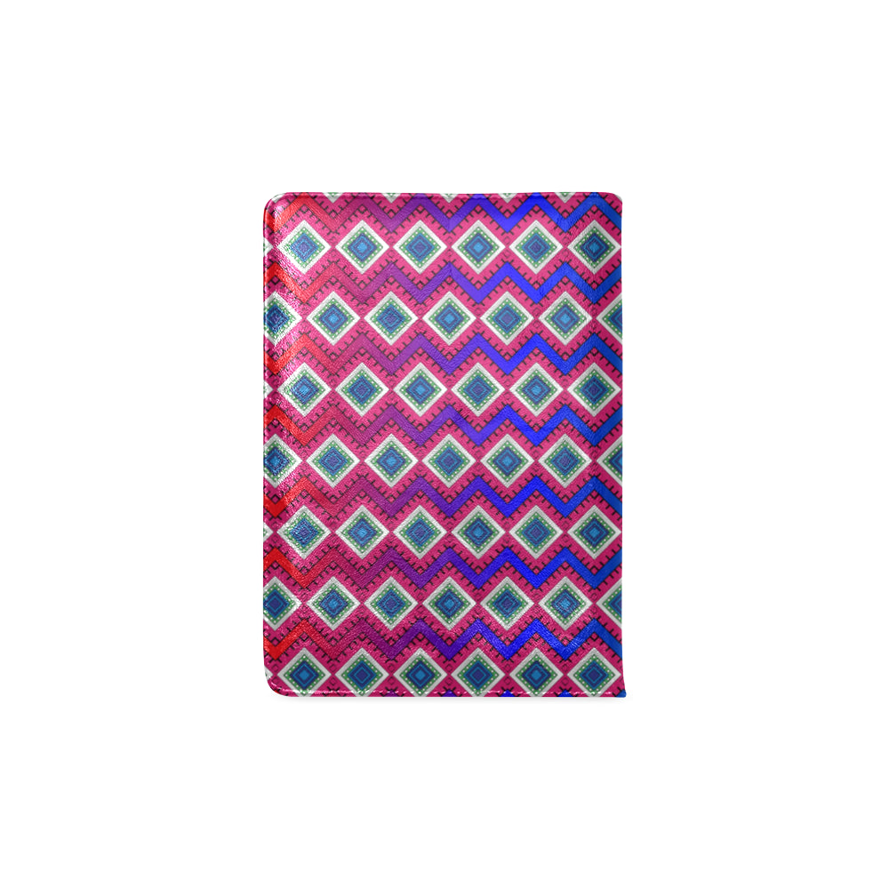 AfriBix Quadrangle Print A5 Leatherette Notebook