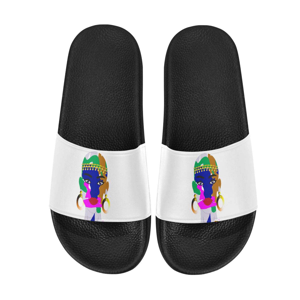 AfriBix Warrior Camo Print Unisex Slides