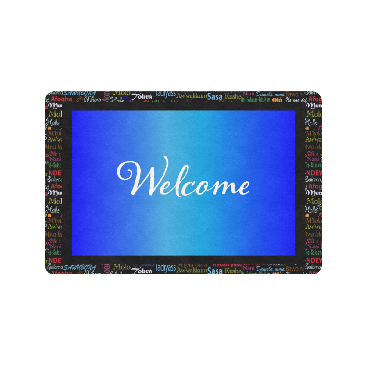 AfriBix Hello Print Welcome Doormat