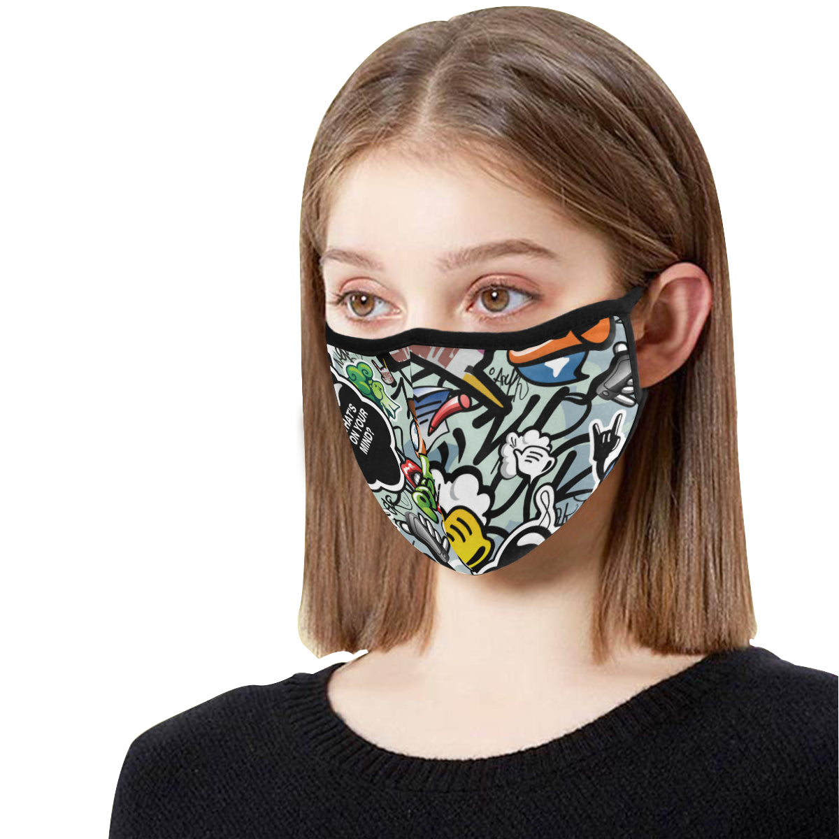 Mind The Print Cotton Fabric Face Mask (30 Filters Included) - Non-medical use