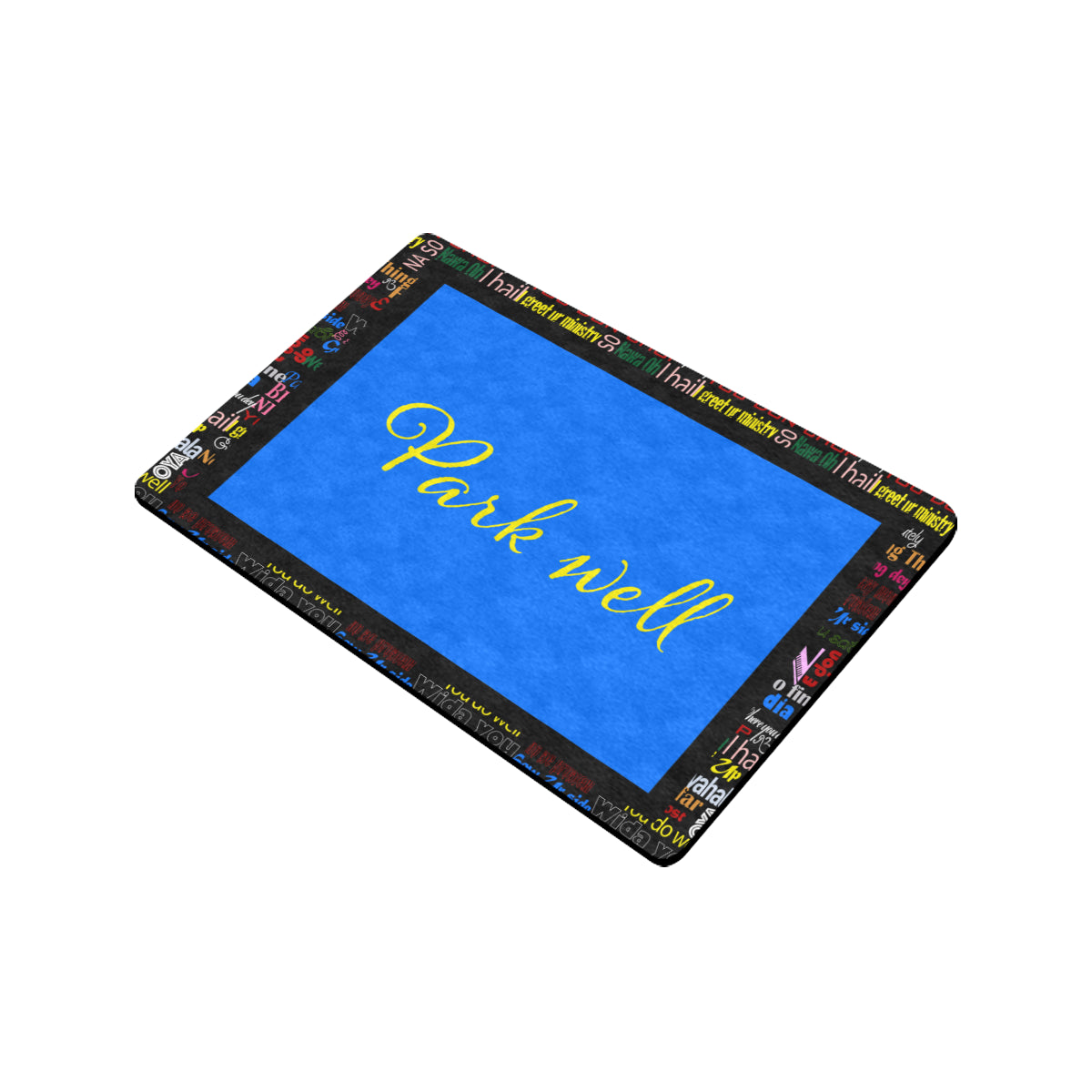 Park Well' AfriBix Pidgin Print Doormat