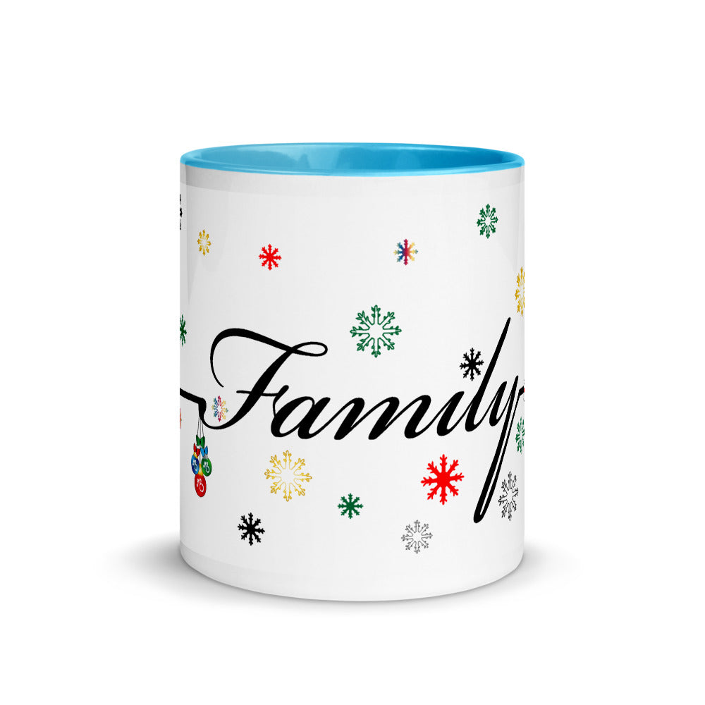 'Family Christmas' Two Toned Mug - White
