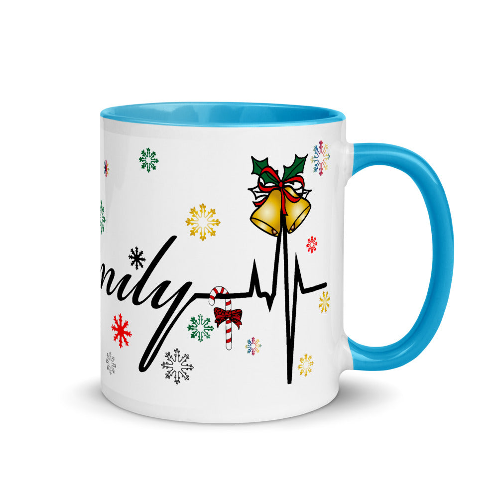 'Family Christmas' Two Toned Mug - White