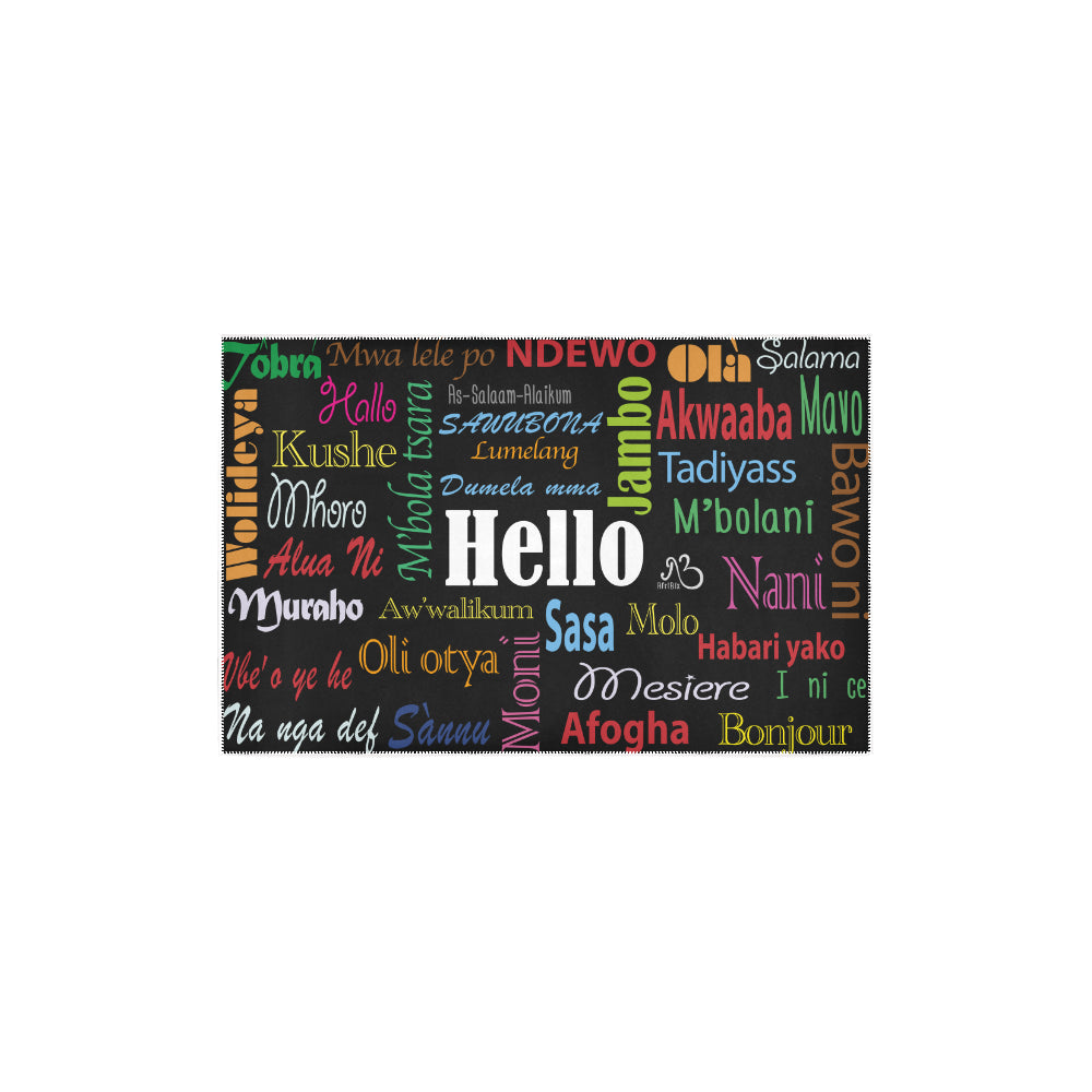 AfriBix Hello Print Accent Area Rug