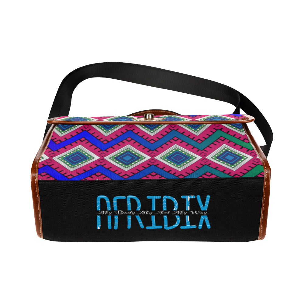 Quadrangle Print Satchel