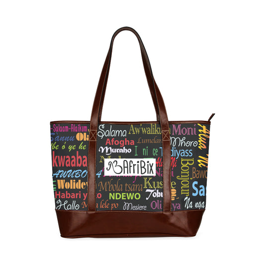 AfriBix Hello & Pidgin Print Tote Bag