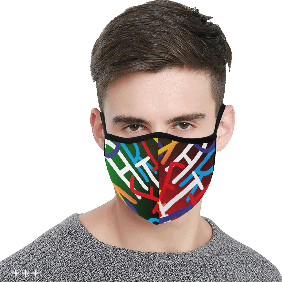 AfriBix Collage Cotton Fabric Face Mask with filter slot (30 filters Included) - Non-medical use