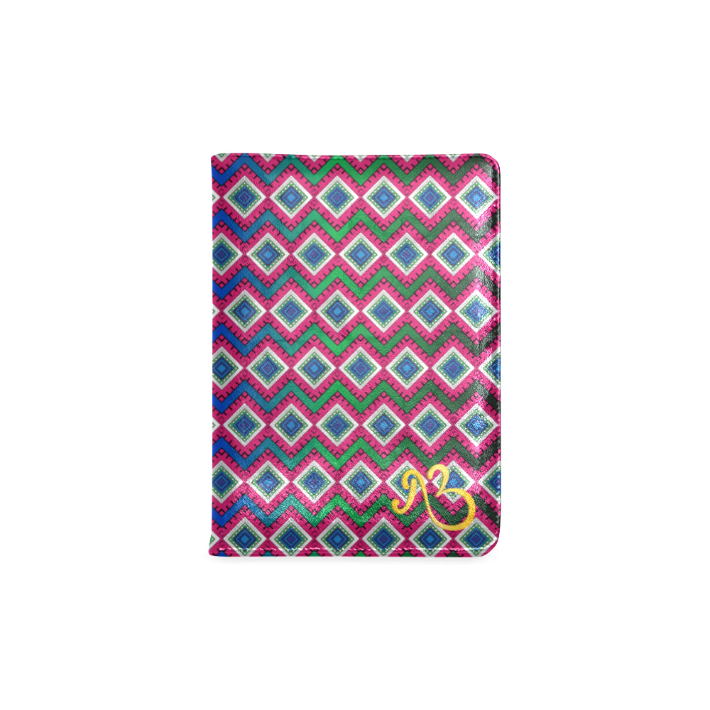 AfriBix Quadrangle Print A5 Leatherette Notebook