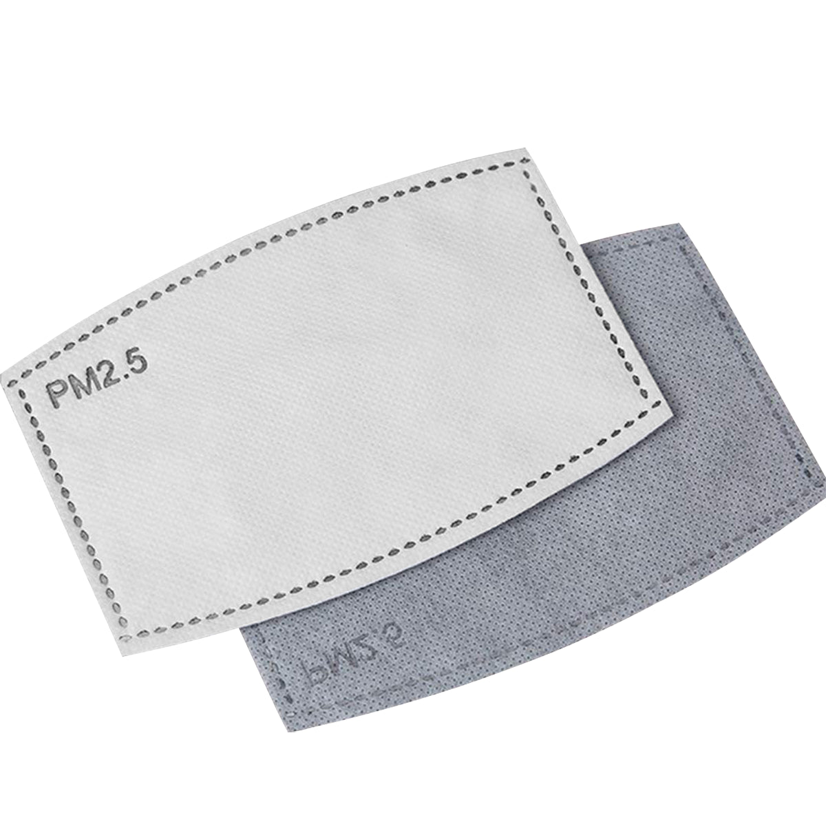 Pack of 10 Replaceable PM2.5 Activated Carbon Filters for Cloth Face Masks - Non-medical use only