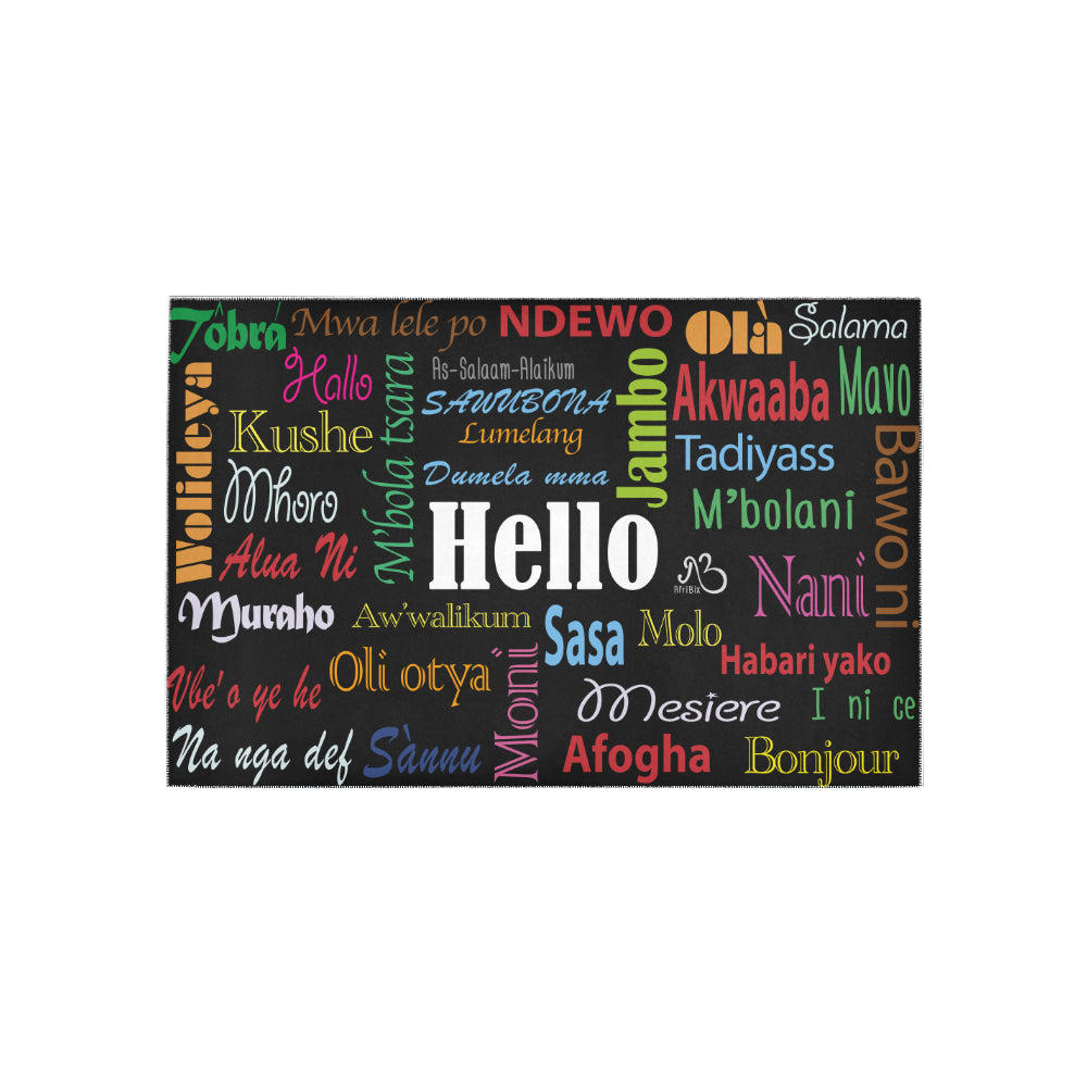 AfriBix Hello Print Area Rugs