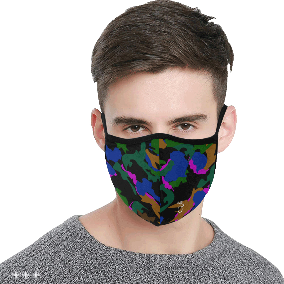 AfriBix Leaf Camo Print Cotton Fabric Face Mask with filter slot (30 Filters Included) - Non-medical use