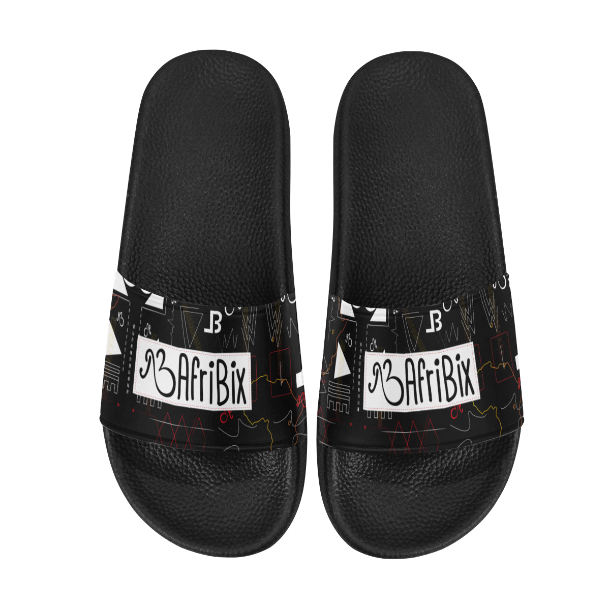 Linear Print Unisex Slides
