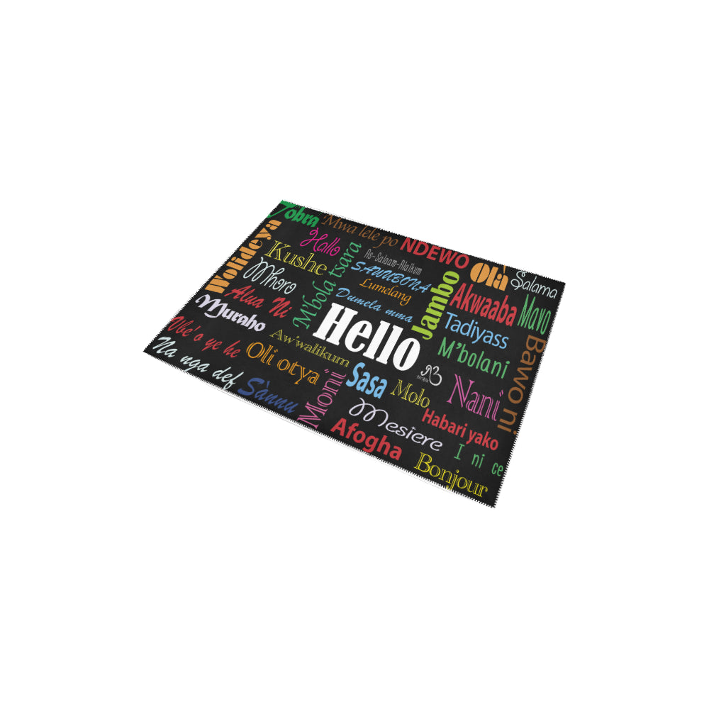AfriBix Hello Print Accent Area Rug