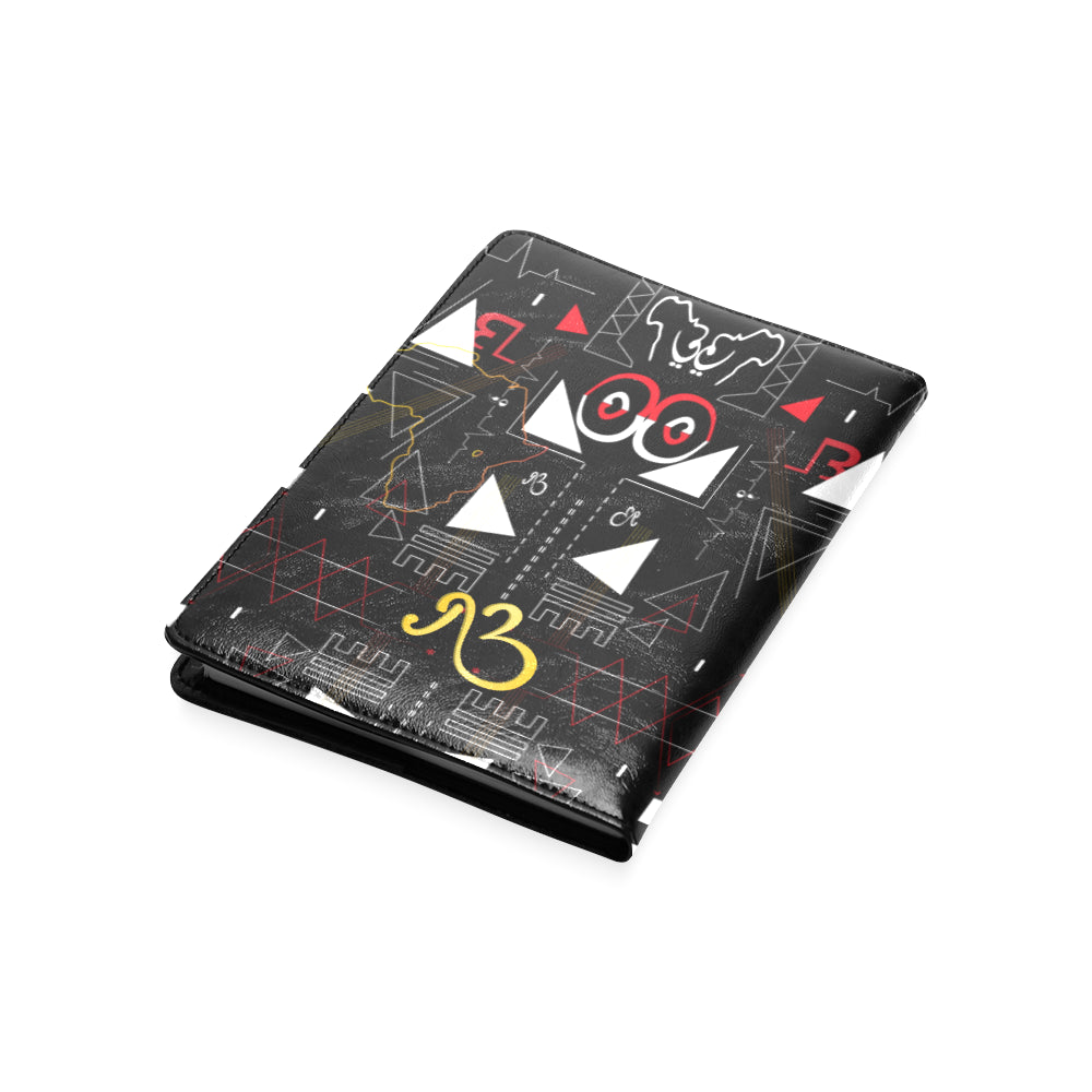 AfriBix Linear Print A5 Leatherette Notebook