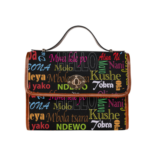 AfriBix Hello Print Satchel