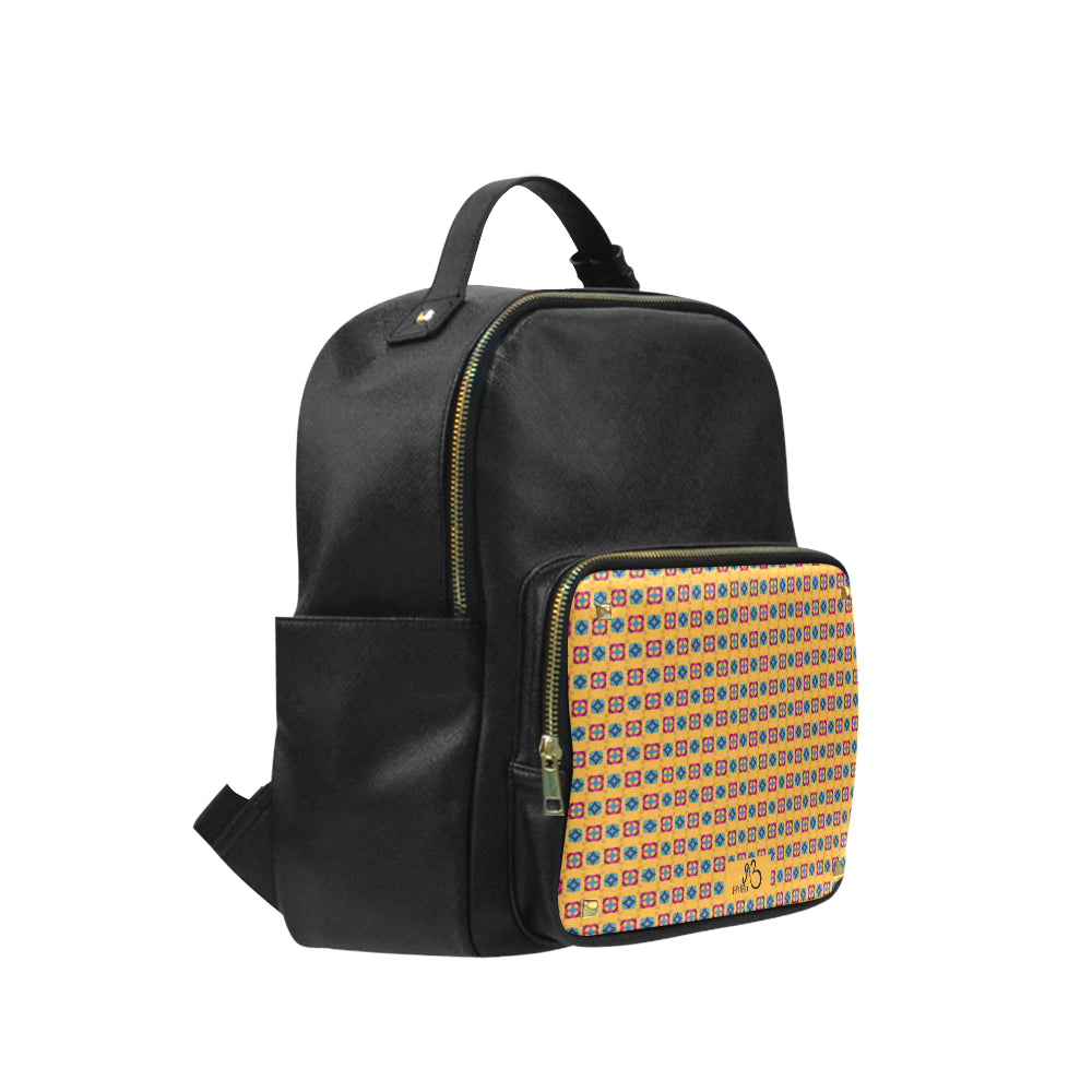 AfriBix Alternate Print Leather Backpack