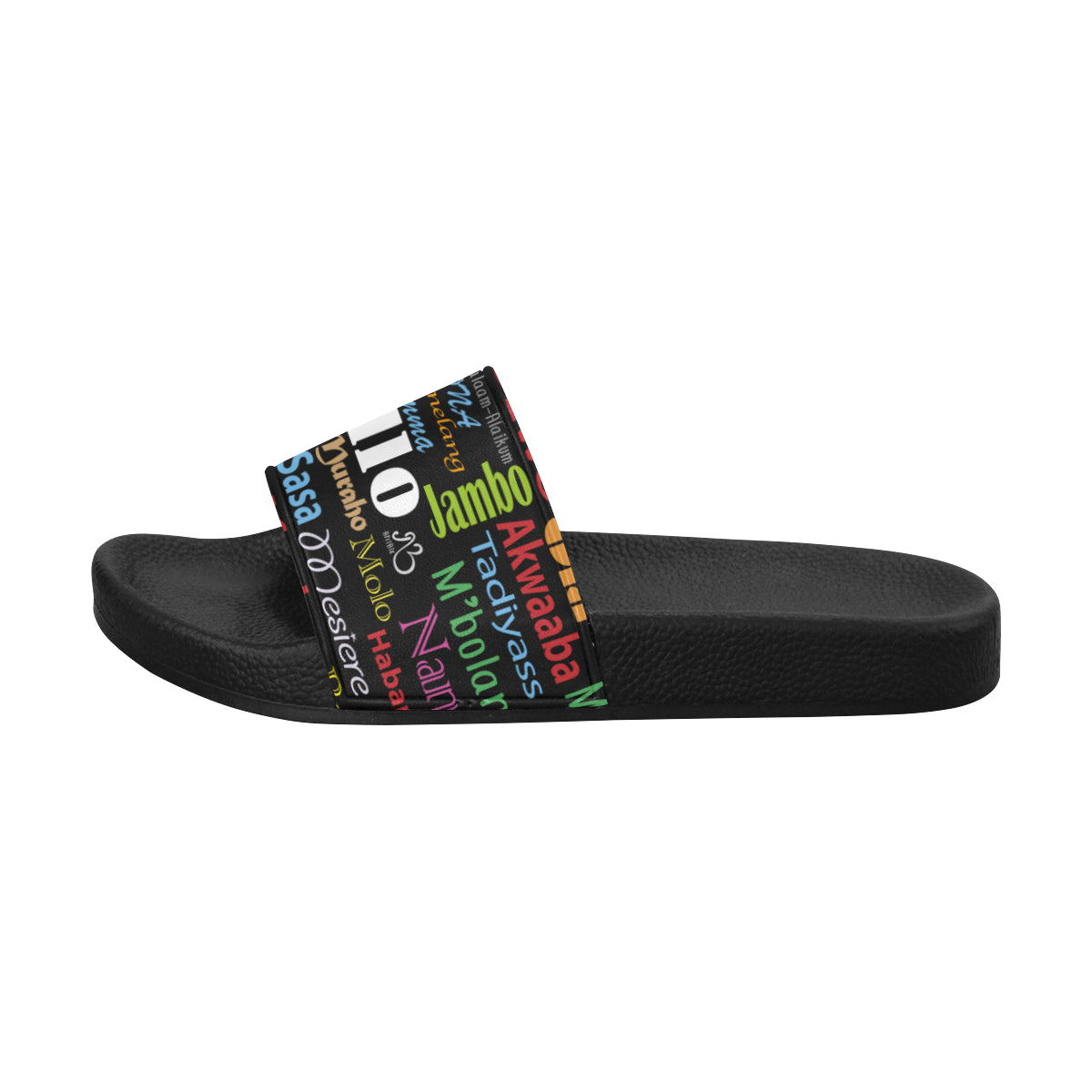 AfriBix Hello Print Unisex Slides