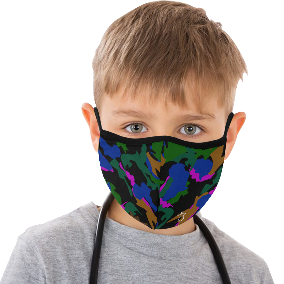 AfriBix Leaf Camo Print Cotton Fabric Face Mask with filter slot (30 Filters Included) - Non-medical use