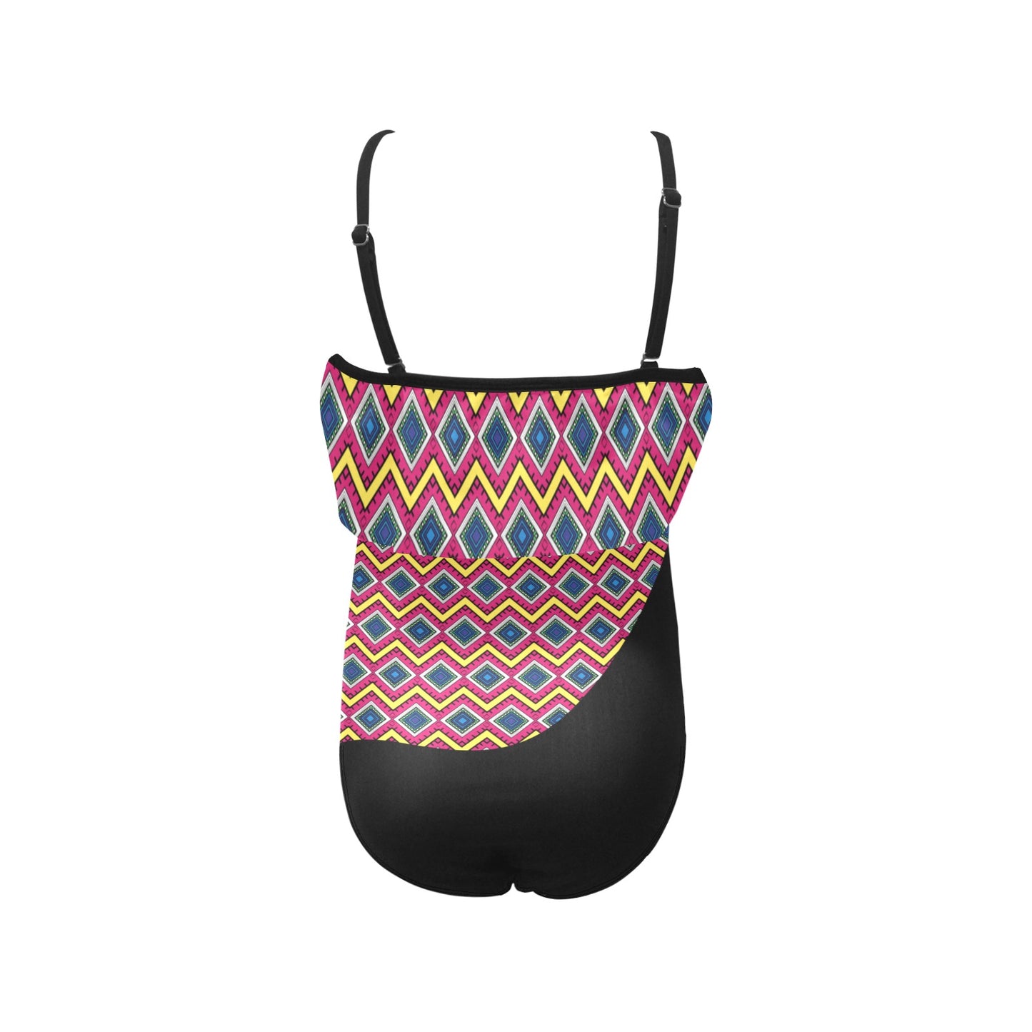 AfriBix Quad Print Girls Ruffle Kids Swimsuit