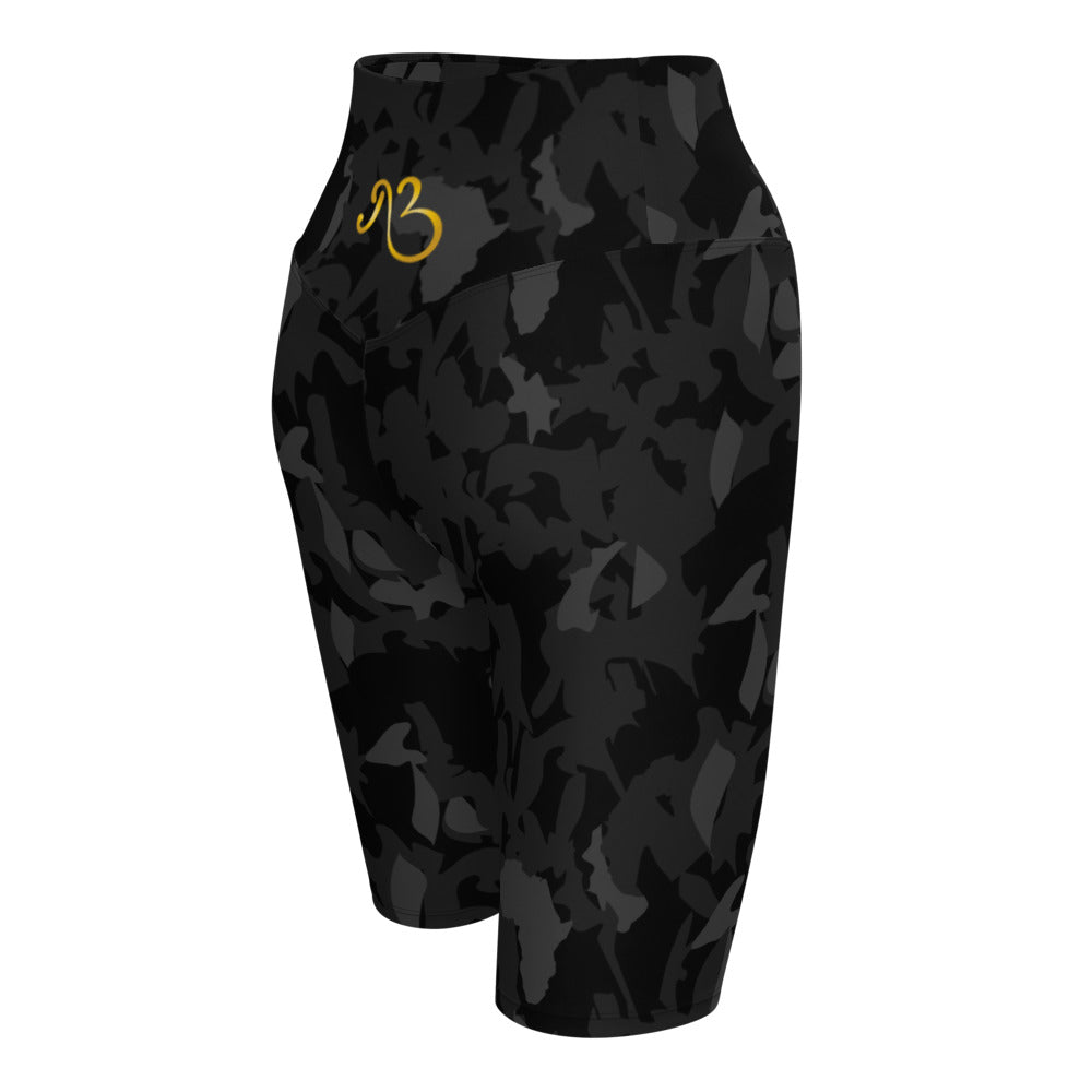 AfriBix Camouflage Biker Shorts - Camo Noir