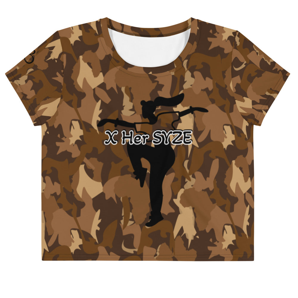 AfriBix Camouflage Crop Top Tee - Nude Camo