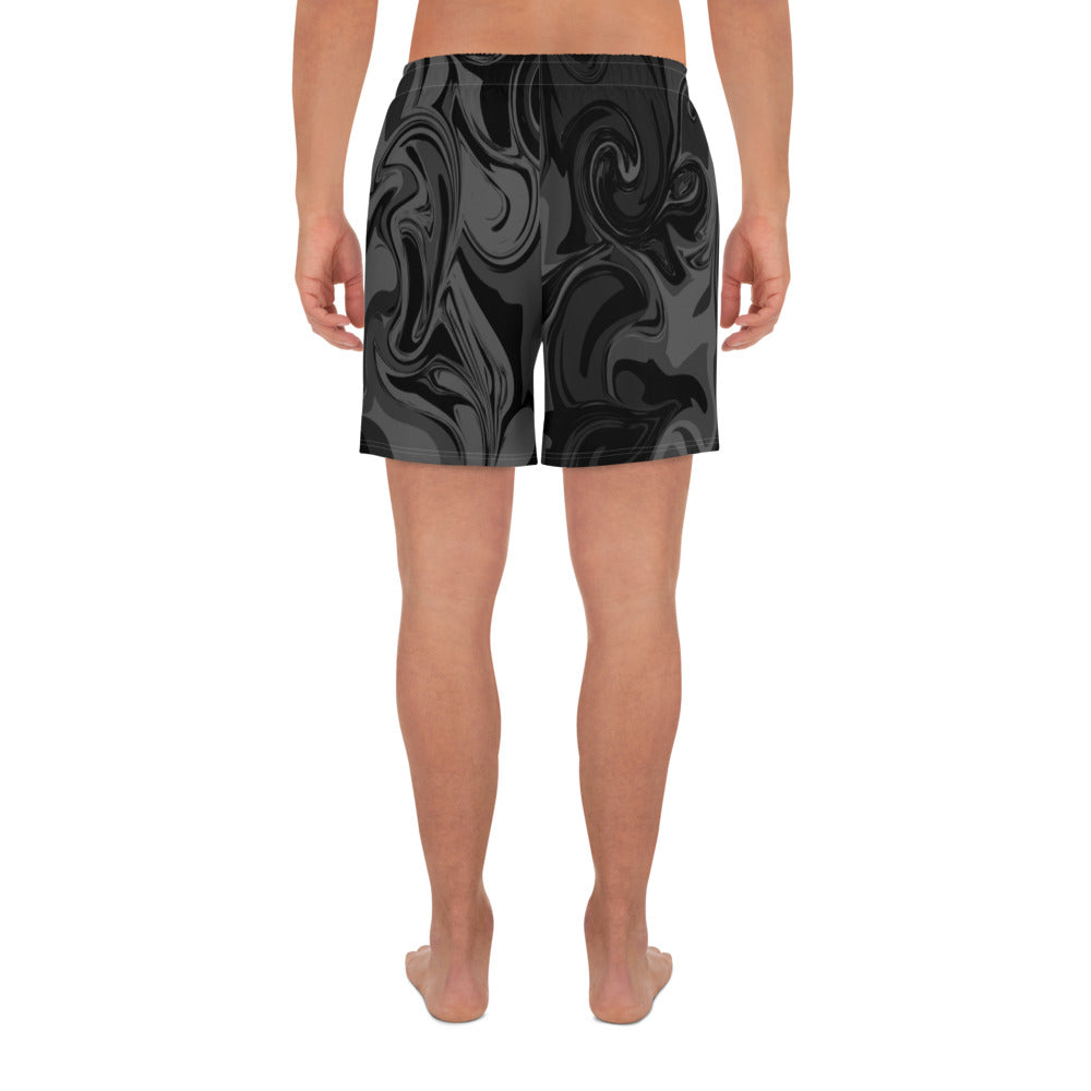 AfriBix Marble Men's Athletic Shorts - Black