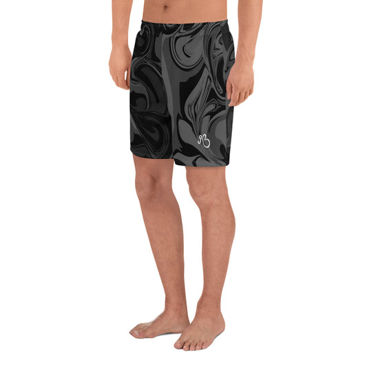 AfriBix Marble Men's Athletic Shorts - Black